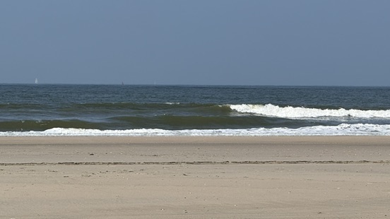 De zee en het strand bij Noordwijk aan Zee.